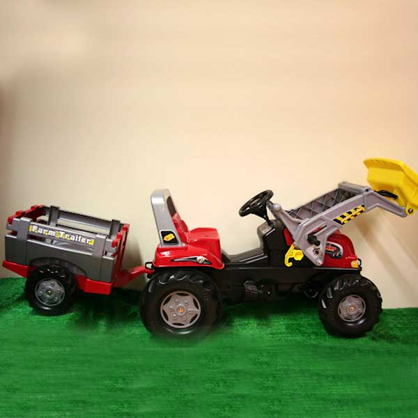 Rolly-Junior-Red-Tractor-with-Loader-&-Trailer